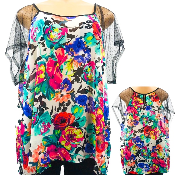 Forever 21 Tops - Forever 21 Floral Sheer Blouse